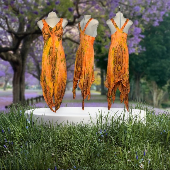 * NEW* NEW WOMAN DESIGN Yellow Spectacular Dye BlueColours Summer Dre’s Si… - Picture 3 of 15